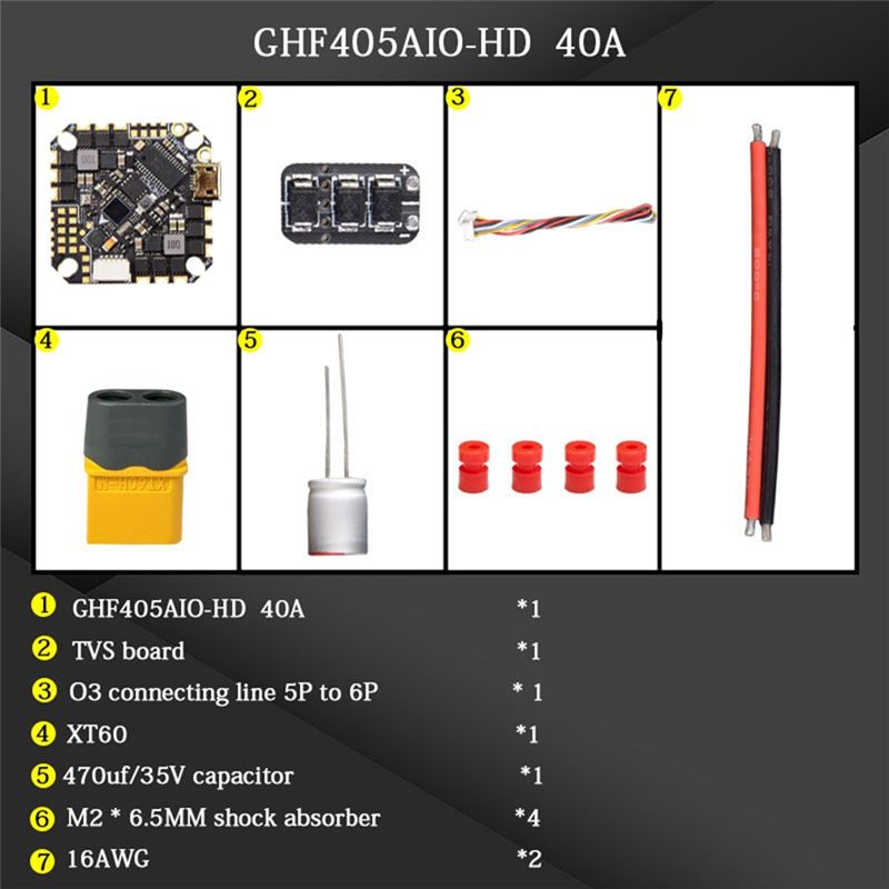 ABTI-GHF405AIO-HD 40A AIO Flig - Drone Racing Flight Controller recensione e prezzo