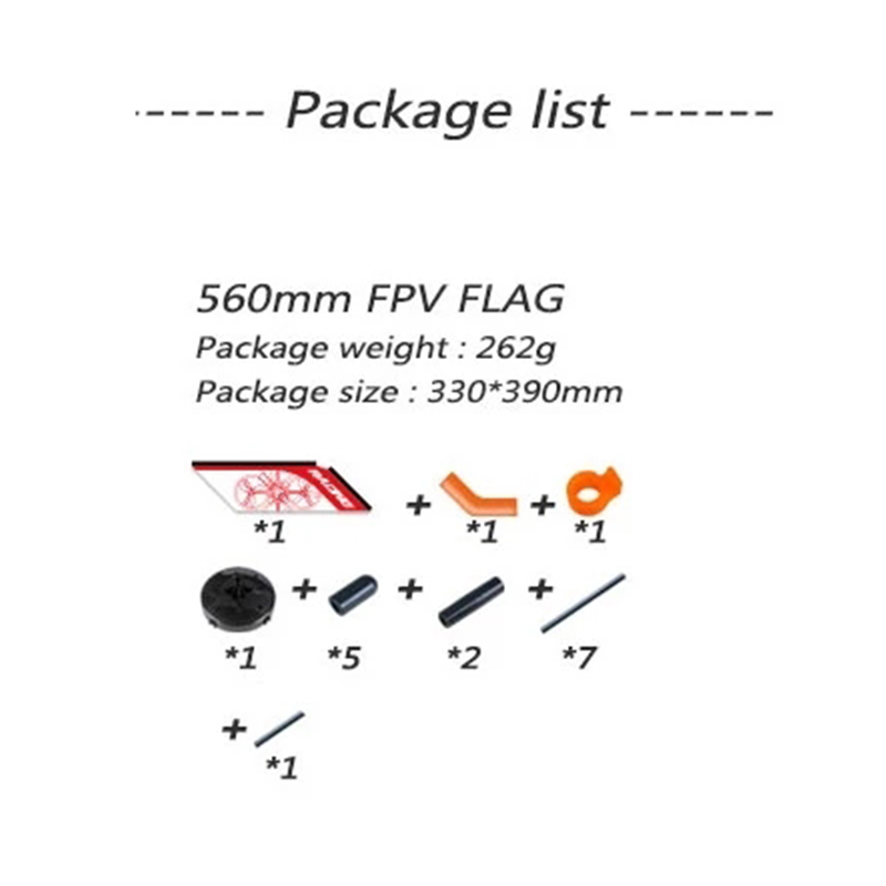 LDARC 560mm FPV Freestyle Asta - Drone Racing Flag recensione e prezzo